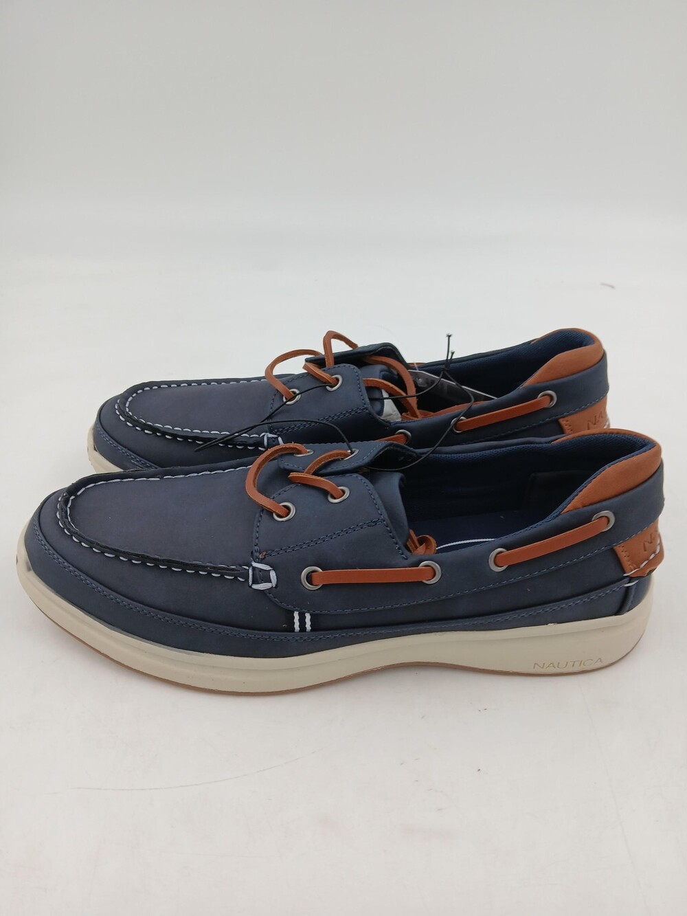 Nautica Zapato Shoes Mens Blue Boat Derby Cushioned Deck Casual Size 8.5